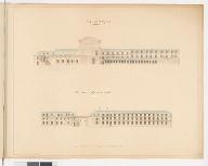 Imprimerie royale . Coupe sur la ligne AF / Face de la vieille rue du Temple