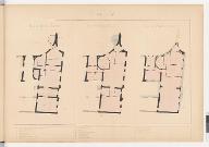 Bâtiment Q plan du rez-de-chaussée / plan du premier étage / plan du deuxième étage. [Imprimerie royale 1841]