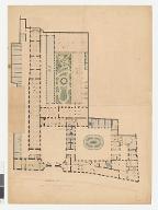 Plan général du rez-de-chaussée avec jardin. [Imprimerie royale]