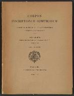 Corpus inscriptionum semiticarum ab academia inscriptionum et litterarum humanorium conditum atque digestum [1/4]