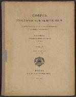 Corpus inscriptionum semiticarum ab academia inscriptionum et litterarum humanorium conditum atque digestum [2/4]