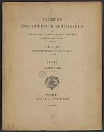 Corpus inscriptionum semiticarum ab academia inscriptionum et litterarum humanorium conditum atque digestum [4/4]