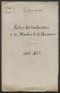 Lettres des traducteurs et des membres de la Commission