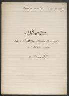 Situation des publications achevées ou en cours de la Collection orientale au 1er Mars 1895