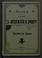 Spécimen de la fonderie S. Berthier & Durey. Caractères de labeurs