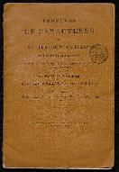 Épreuves de caractères et lettres de deux points sur différens corps