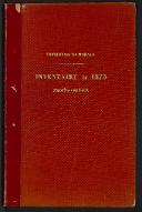 Imprimerie nationale. Inventaire de 1873. Procès-verbaux.