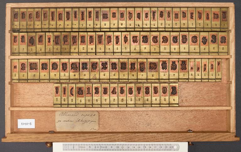 Tiroir de matrices : allemand corps 40