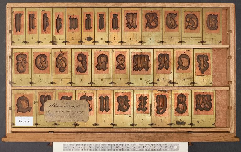 Tiroir de matrices : allemand corps 96