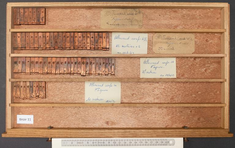 Tiroir de matrices : allemand