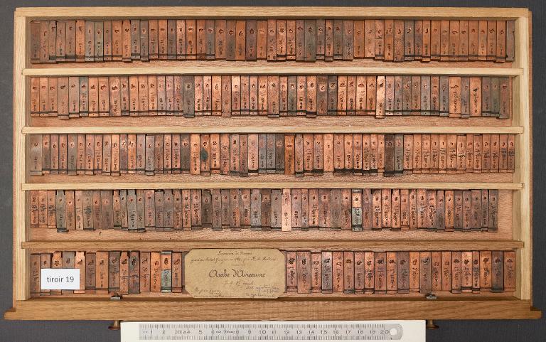 Tiroir de matrices : arabe d'Avicenne corps 17