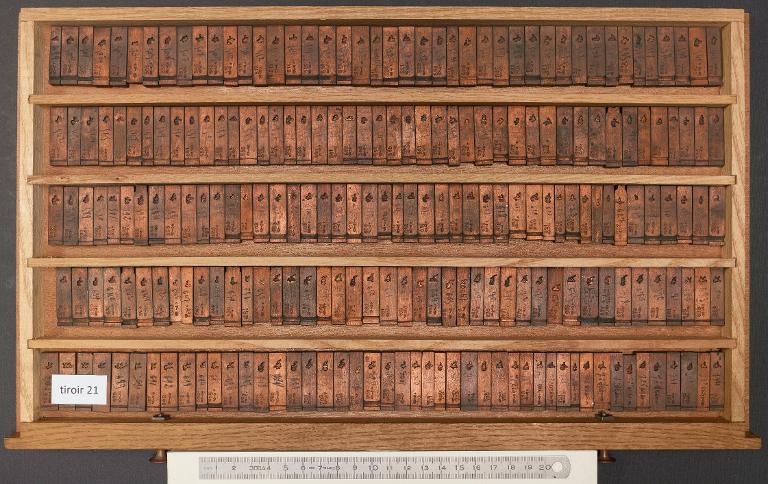 Tiroir de matrices : arabe d'Avicenne corps 17