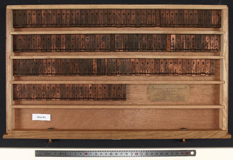 Tiroir de matrices : arménien romain nouvelle gravure corps 9