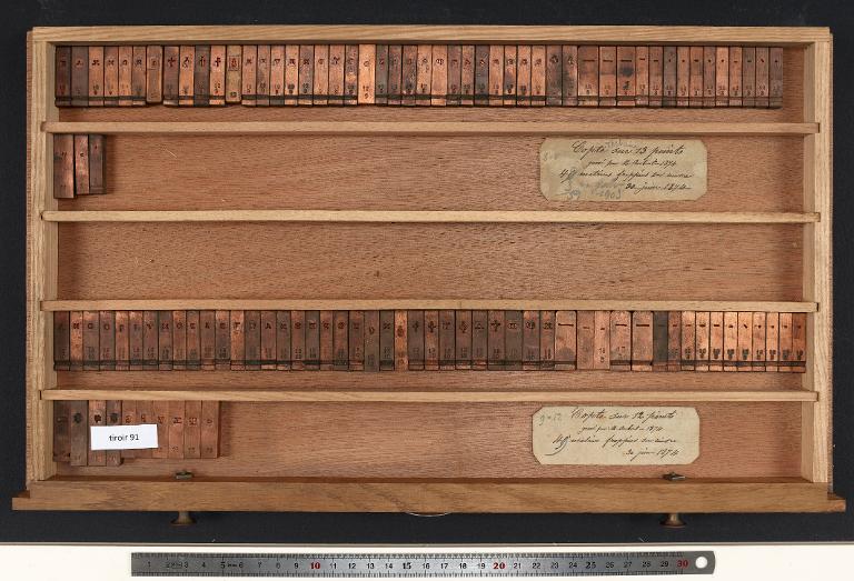 Tiroir de matrices : copte thébain
