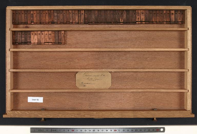 Tiroir de matrices : coréen corps 14