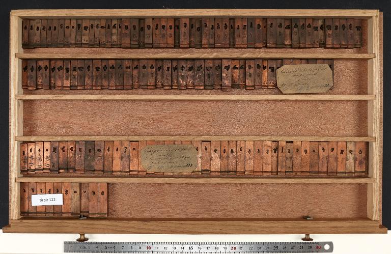 Tiroir de matrices : géorgien vulgaire corps 16