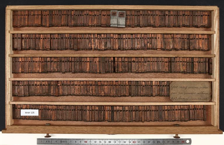 Tiroir de matrices : grec du Roi corps 9