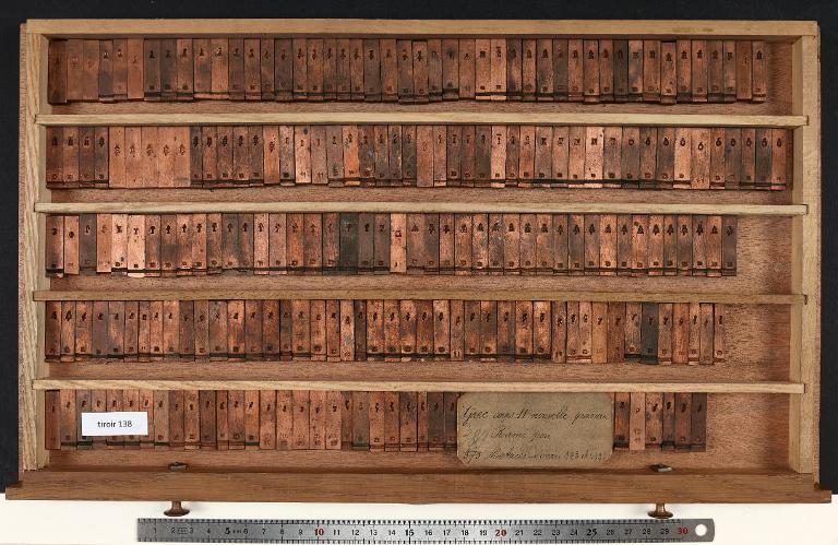 Tiroir de matrices : grec corps 11