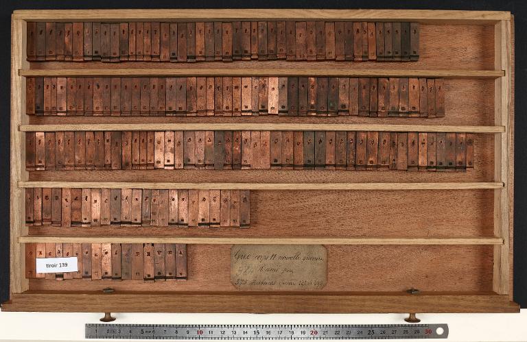 Tiroir de matrices : grec corps 11