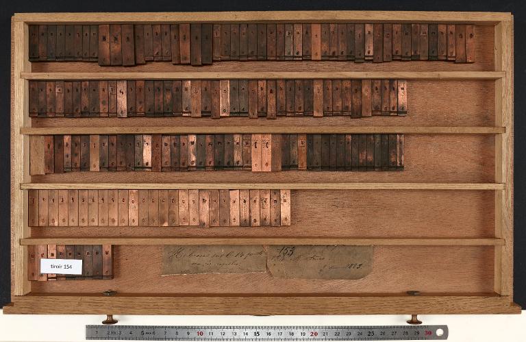 Tiroir de matrices : hébreu corps 14