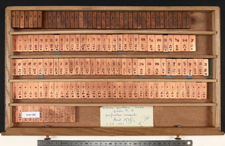 Tiroir de matrices : hébreu