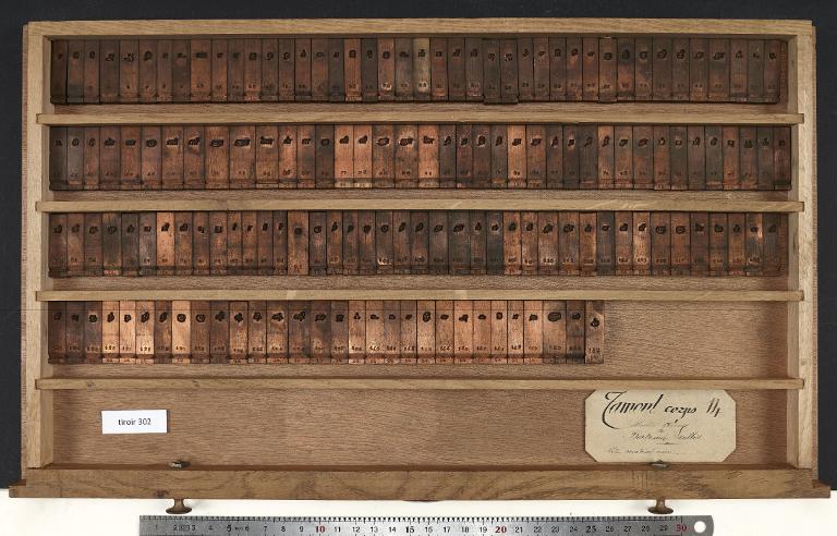Tiroir de matrices : tamoul corps 14