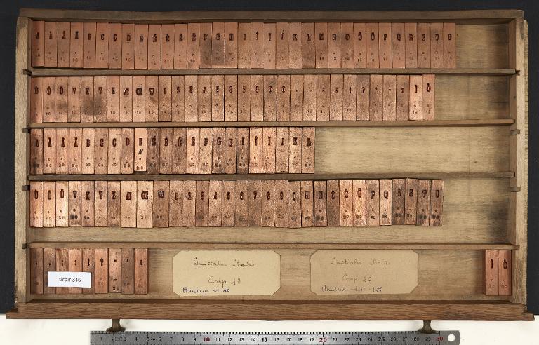 Tiroir de matrices : étroite , initiale