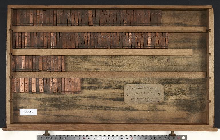 Tiroir de matrices : gras romain corps 5