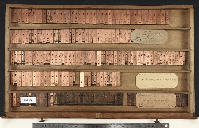 Tiroir de matrices : Grandjean corps 10