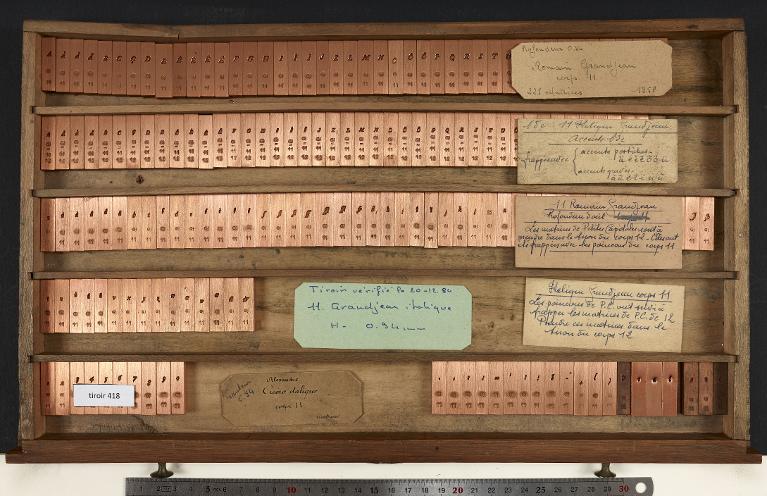 Tiroir de matrices : Grandjean corps 11