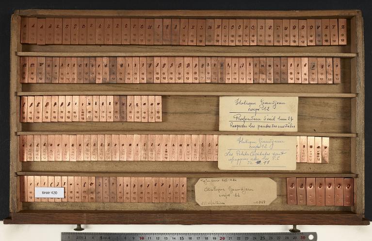 Tiroir de matrices : Grandjean corps 12