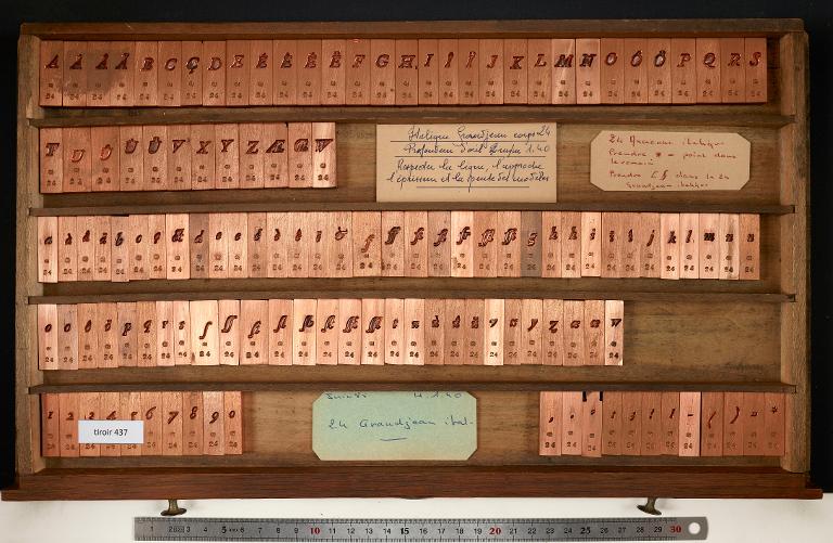Tiroir de matrices : Grandjean corps 24