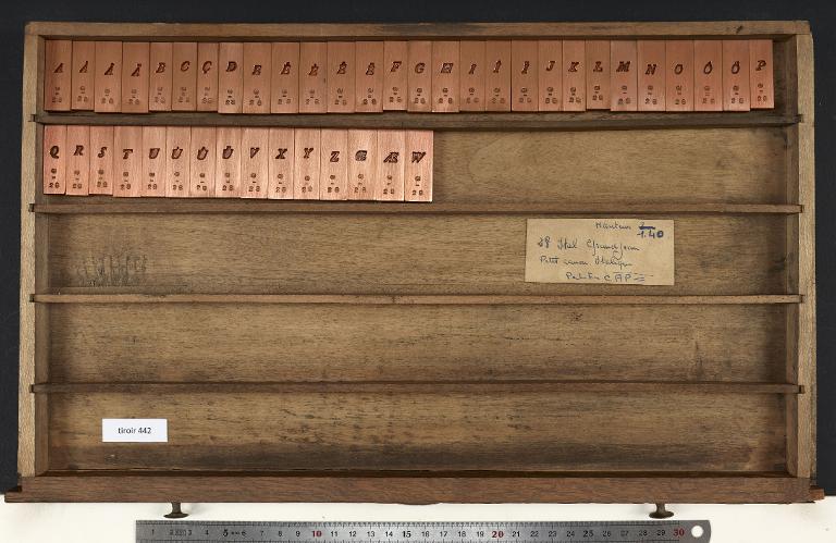 Tiroir de matrices : Grandjean corps 28