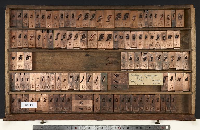 Tiroir de matrices : Grandjean corps 40