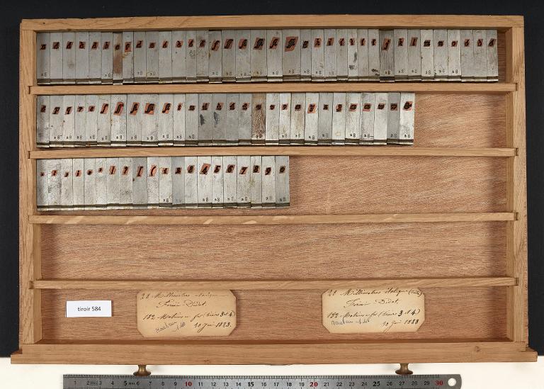 Tiroir de matrices : Didot millimétrique corps 28