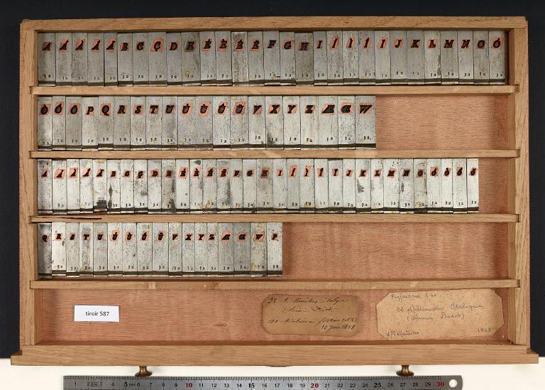 Tiroir de matrices : Didot millimétrique corps 32