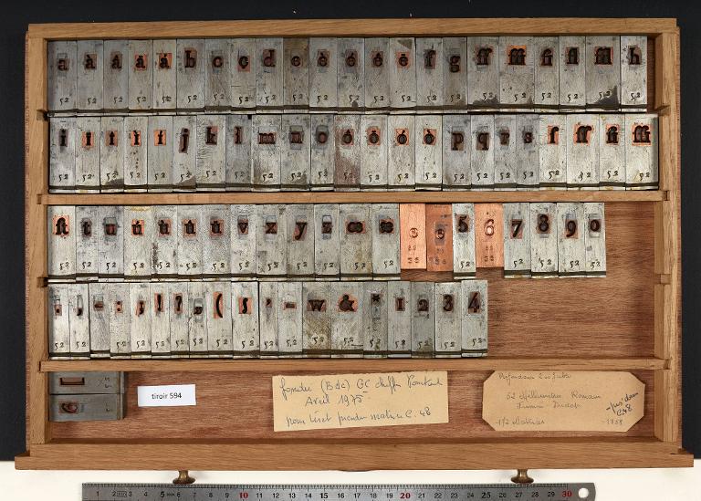 Tiroir de matrices : Didot millimétrique corps 52