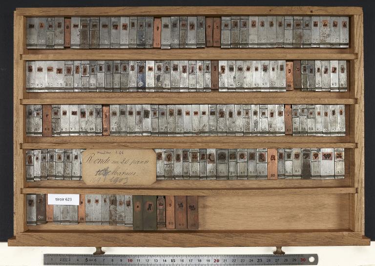 Tiroir de matrices : ronde corps 20