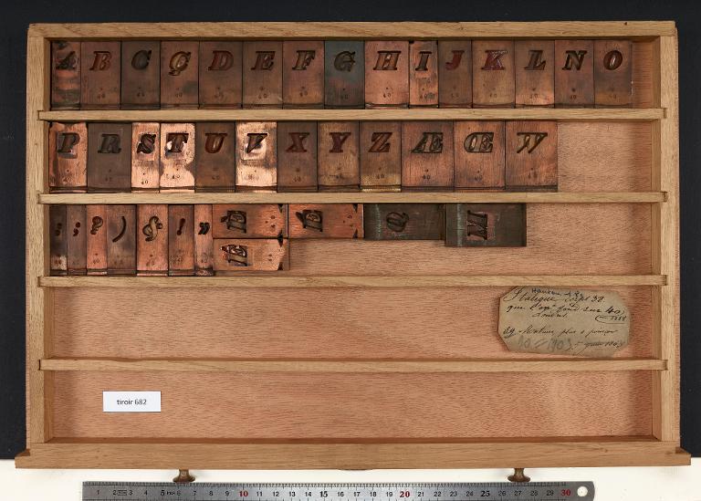 Tiroir de matrices : London corps 40