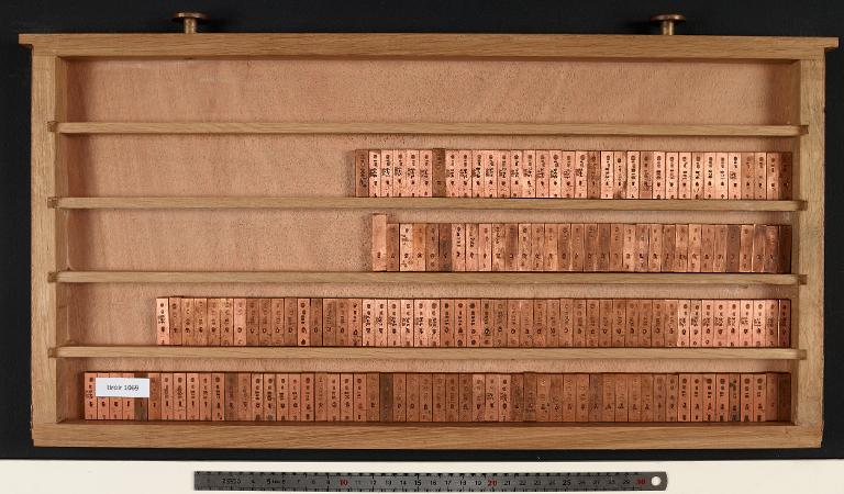 Tiroir de matrices : bodoni corps 8 , romain