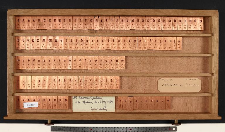 Tiroir de matrices : Gauthier corps 18 , romain